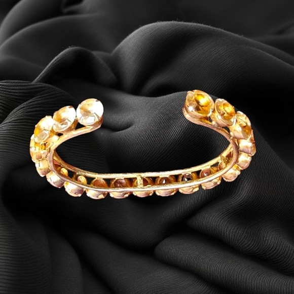 Bounkit I Stunning GP Citrine Hinged Cuff bracelet - Picture 3 of 15